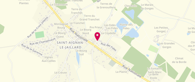 Plan de Accueil périscolaire saint Aignan Lion - saint Aignan le J, 2 Rue des Fidés, 45600 Saint-Aignan-le-Jaillard
