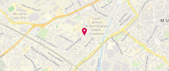 Plan de périscolaire Pierrefontaine, 58 Rue de Guebwiller, 68200 Mulhouse
