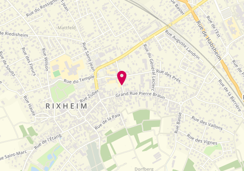 Plan de périscolaire Rixheim Centre, 2 Rue de l'Ecole, 68170 Rixheim