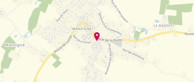Plan de Accueil périscolaire - Mansigne, 1 Rue du Champ de Foire, 72510 Mansigné