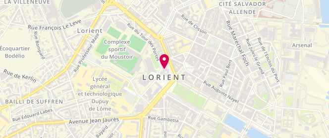 Plan de Accueils périscolaires de la ville de Lorient, Place de l'Hôtel de Ville -2 Boulevard Leclerc, 56100 Lorient