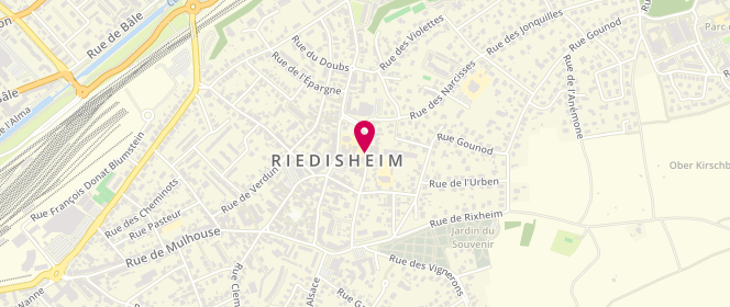 Plan de périscolaire de Riedisheim Lyautey, 21 Rue des Alliés, 68400 Riedisheim