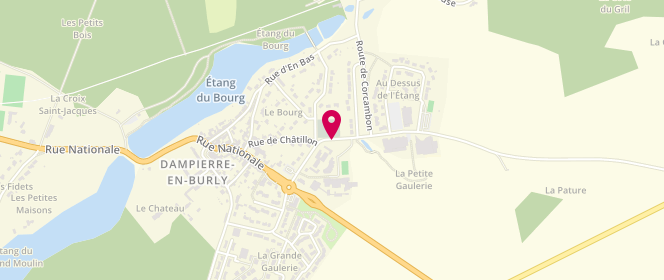 Plan de Accueil de loisirs Mercredi Dampierre en Burly Cc Val de Sully, Route de Chatillon, 45570 Dampierre-en-Burly