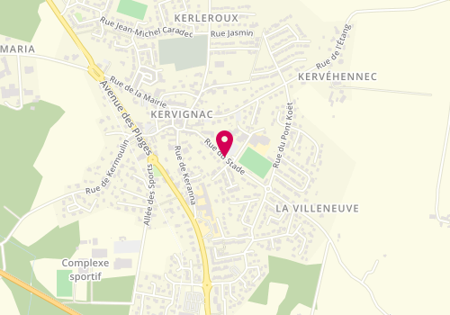 Plan de Accueil de loisirs municipal de Kervignac, Rue du Stade, 56700 Kervignac
