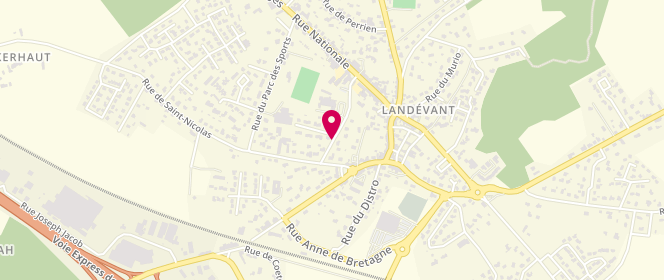 Plan de Accueil de loisirs Landévant - Maison De L'enfance, Rue du Verger Er Leur, 56690 Landévant