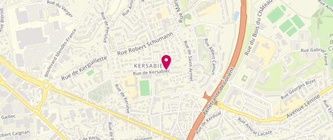 Plan de Centre social de Keryado, 24 Rue de Kersabiec, 56100 Lorient