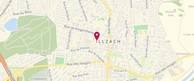 Plan de Illzach Lamartine, 3 Rue de l'Ecole, 68110 Illzach