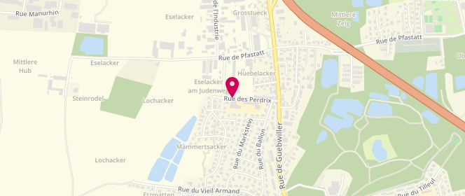 Plan de périscolaire de Kingersheim Strueth, 5 Rue des Perdrix, 68260 Kingersheim