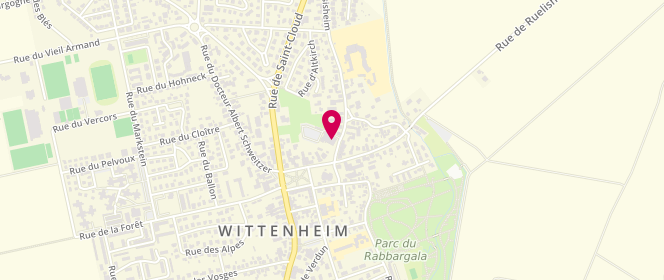 Plan de Ville de Wittenheim, Place des Malgré Nous, 68270 Wittenheim
