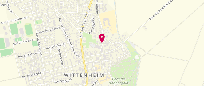 Plan de Centre Social et Familial, 25 Rue d'Ensiheim, 68270 Wittenheim