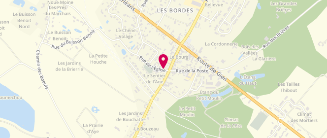 Plan de Accueil de loisirs Mercredi Les Bordes Cc Val de Sully, 4 Rue de l'Eglise, 45460 Les Bordes