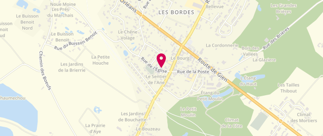 Plan de Accueil de loisirs périscolaire Sivom Les Bordes-Bonnee, 4 Rue de l'Eglise, 45460 Les Bordes