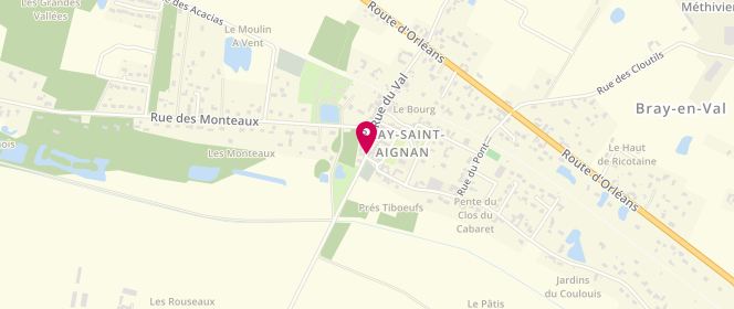 Plan de Accueil de loisirs périscolaire - Bray-Saint Aignan, 2 Rue du Val, 45460 Bray-Saint Aignan