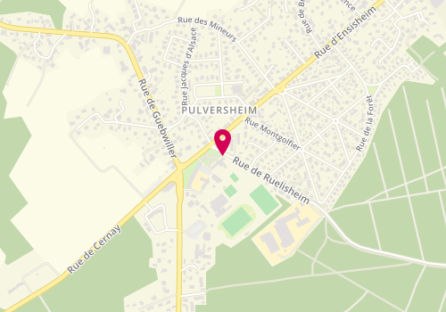 Plan de périscolaire de Pulversheim, 2A Rue de Ruelisheim, 68840 Pulversheim