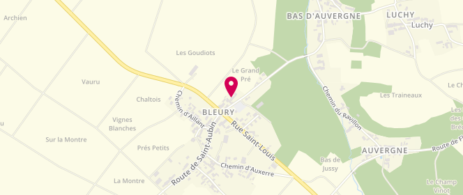 Plan de Les P'tits Costauds, 20 Route de Poilly, 89110 Poilly-sur-Tholon