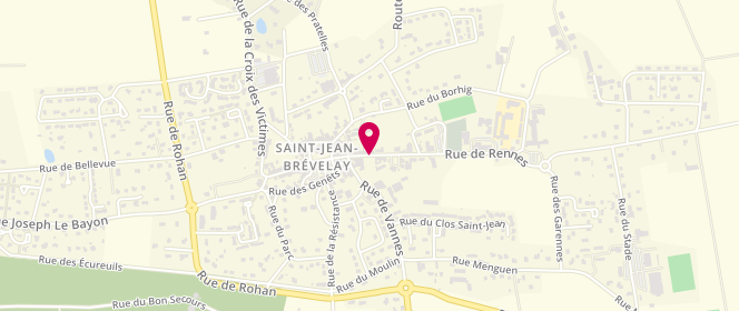 Plan de Accueil de loisirs 3-13 ans, 8 Rue de Rennes, 56660 Saint-Jean-Brévelay