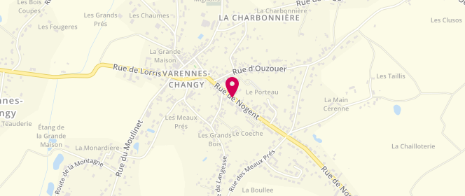 Plan de Accueil de loisirs Varennes Changy - Cc Canaux Et Forets En Gatinais, 25 Rue de Nogent, 45290 Varennes-Changy
