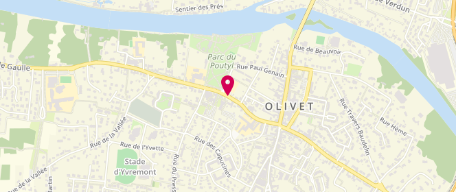 Plan de Accueil extrascolaire Du Poutyl - Olivet, 282 Rue du Général de Gaulle, 45160 Olivet