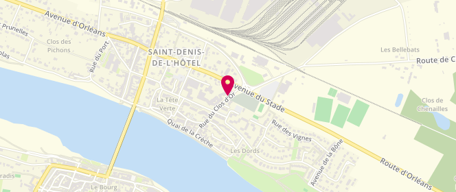 Plan de Accueil de loisirs périscolaire Saint Denis de l'Hotel, 12 Rue Clos d'Or, 45550 Saint-Denis-de-l'Hôtel