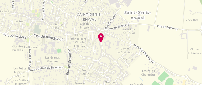 Plan de Accueil périscolaire des Bruyeres - saint Denis en Val, Rue du Cabernet, 45560 Saint-Denis-en-Val