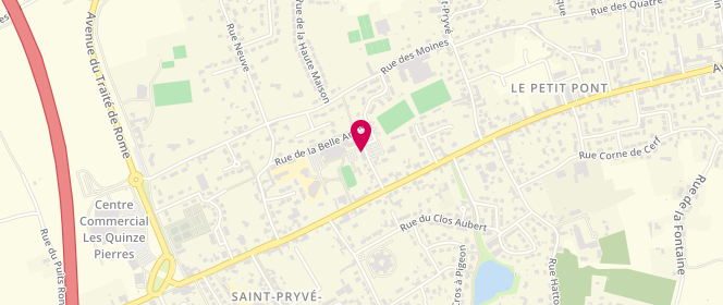 Plan de Maison des jeunes et des loisirs - Saint Pryvé Saint Mesmin, 13 Rue de la Salle des Fêtes, 45750 Saint-Pryvé-Saint-Mesmin