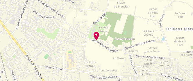 Plan de Accueil de loisirs Mercredi Centre d'Animation des Chenes - saint Denis en Val, 1320 Rue de Champbourdon, 45560 Saint-Denis-en-Val