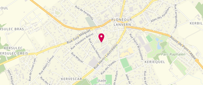 Plan de Accueil de loisirs Plonéour-Lanvern, 5 Rue Chateaubriand, 29720 Plonéour-Lanvern