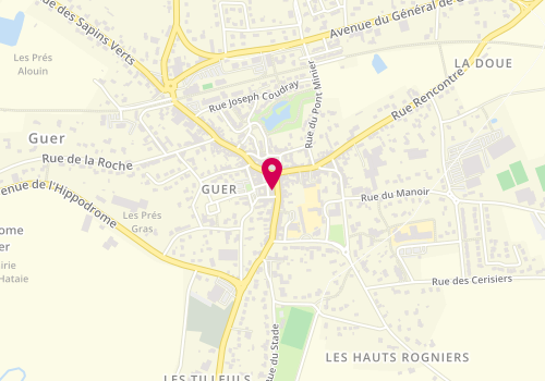 Plan de Garderie périscolaire de Guer, 1 Rue Jospeh Coudray, 56380 Guer