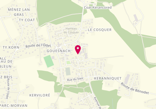 Plan de Centre de loisirs Sans Hebergement - Gouesnac'h - Epal, 9 Rue Hent Réuniou, 29950 Gouesnach