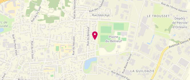 Plan de Accueil de loisirs Boulodrome de Belneuf Extra Upa - Orleans, 2 Rue Eugène Sue, 45000 Orléans