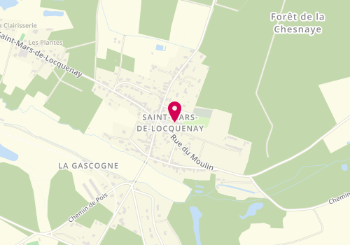 Plan de Centre de loisirs - Accueil périscolaire - Saint Mars de Locquenay, 10 Place de l'Église, 72440 Saint-Mars-de-Locquenay