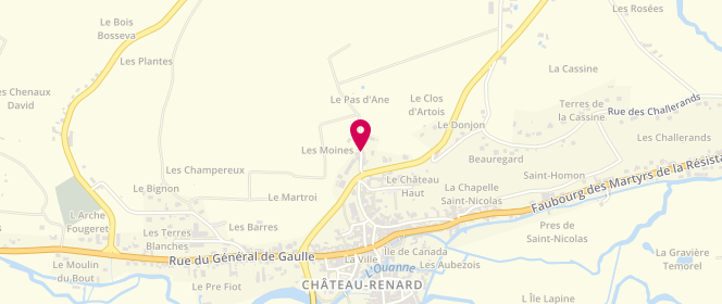 Plan de Accueil de loisirs périscolaire Mjc Chateau-Renard, 19 Rue de la Porte Aux Moines, 45220 Château-Renard