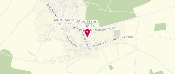 Plan de Espace Martine Silvie périscolaire Mont Saint Sulpice, 9 Rue des Arpents, 89250 Mont-Saint-Sulpice