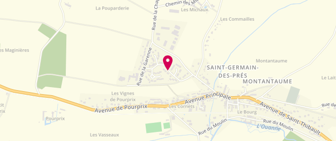 Plan de Accueil de loisirs saint Germain des Prés 3Cbo, Avenue de la Claudinerie, 45220 Saint-Germain-des-Prés