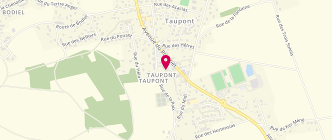 Plan de Accueil de loisirs de Taupont, 1 Rue de la Mairie, 56800 Taupont