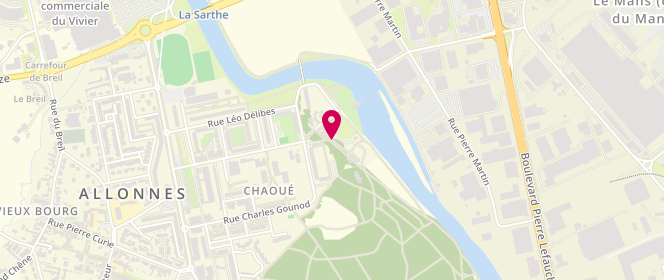 Plan de Centre de loisirs de Chaoué - Allonnes, Allée des Frères Rocher, 72700 Allonnes