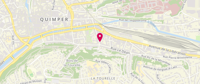 Plan de Centre de loisirs - Quiimper - Loisirs Pluriel Ados, 43 Rue Aristide Briand, 29000 Quimper