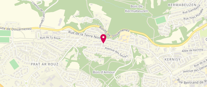 Plan de Centre de loisirs - Quimper - Centre Social des Abeilles Penhars, 4 Rue Sergent le Flao, 29000 Quimper