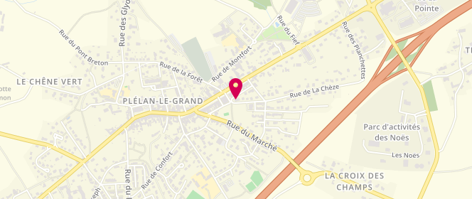 Plan de Accueil de loisirs 3-18 ans - l'INTER'VAL - Plélan-le-Grand, 5 Rue de la Chèze, 35380 Plélan-le-Grand