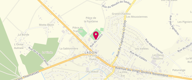 Plan de Accueil de loisirs Ladon / Cc Canaux et Forets en Gatinais, Rue Saulce, 45270 Ladon