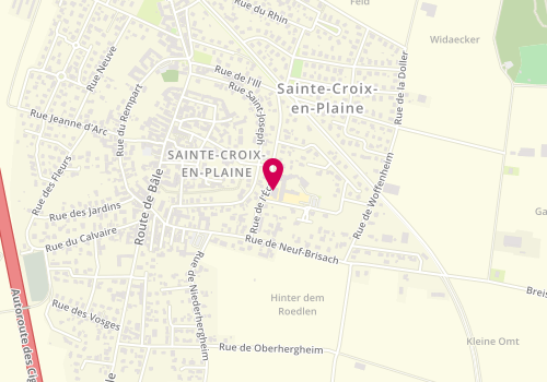 Plan de Accueil de loisirs - Pole Jeunesse Doris Biller, 13 Rue de l'Ecole, 68127 Sainte-Croix-en-Plaine