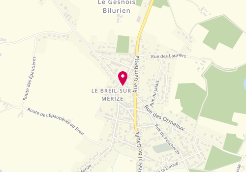 Plan de Centre de loisirs - Accueil de Loisirs - le Breil Sur Merize, 5 Rue des 4 Vents, 72370 Le Breil-sur-Mérize
