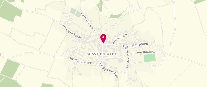 Plan de périscolaire Bussy en Othe, 10-12 Place de la Fontaine, 89400 Bussy-en-Othe