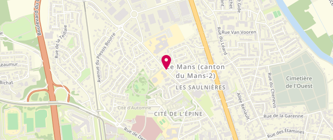 Plan de périscolaire Ecole Elémentaire Marcel Pagnol, 93 Rue de Saint Aubin, 72000 Le Mans
