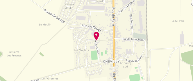 Plan de Accueil de loisirs Cigales Et Grillons- Chevilly, 8 Rue du Stade, 45520 Chevilly