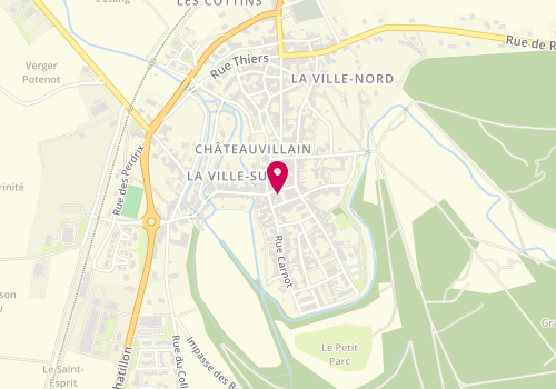 Plan de Acm Admr Chateauvillain, Ecole Maternellle et Gymnase Chanet, 52120 Châteauvillain
