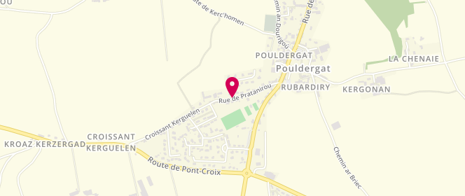 Plan de Centre de loisirs de Pouldergat, Route Pratanirou, 29100 Pouldergat
