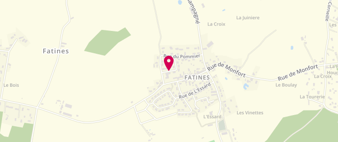 Plan de Centre de loisirs - Accueil périscolaire - Fatines, Rue du Poirier, 72470 Fatines