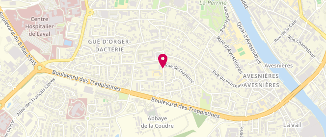 Plan de Accueil de loisirs d'Avesnières, 33 Rue de Provence, 53000 Laval