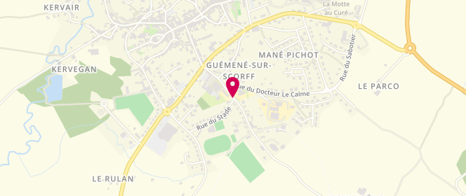 Plan de Maison des jeunes Guéméné sur Scorff, Rue Jean Feuillet, 56160 Guémené-sur-Scorff